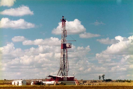 Oil drilling rig at McKnight Ranch