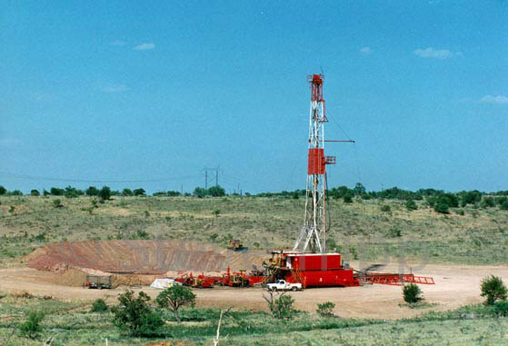 Oil drilling rig at McKnight Ranch